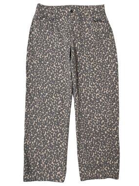 {wild fable} "High Rise Baggy" Cream Gray Animal Print Relaxed Loose Jeans